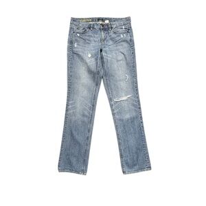 J. Crew‎ Matchstick Straight Leg Low Rise Distressed Jean Womens 29 Rigid Casual